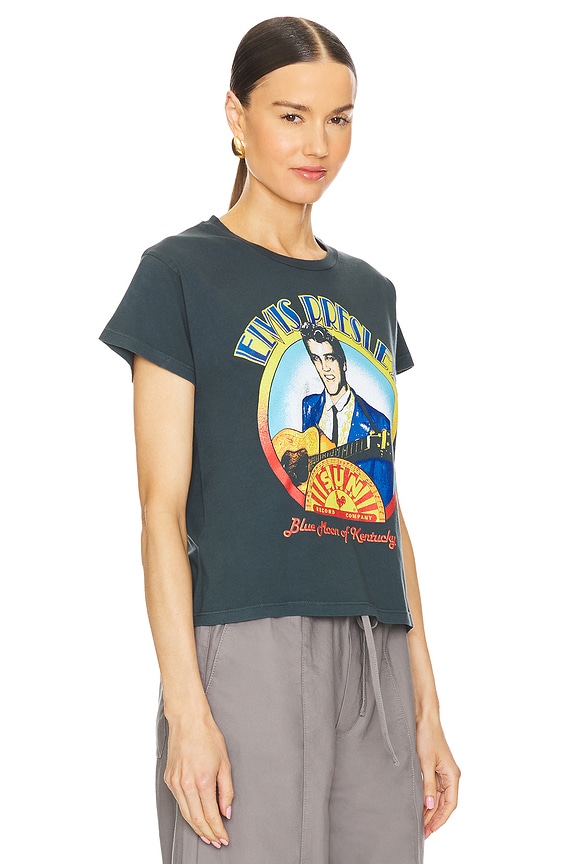 view 2 of 4 T-SHIRT SUN RECORDS X ELVIS BLUE MOON SOLO in Vintage Black