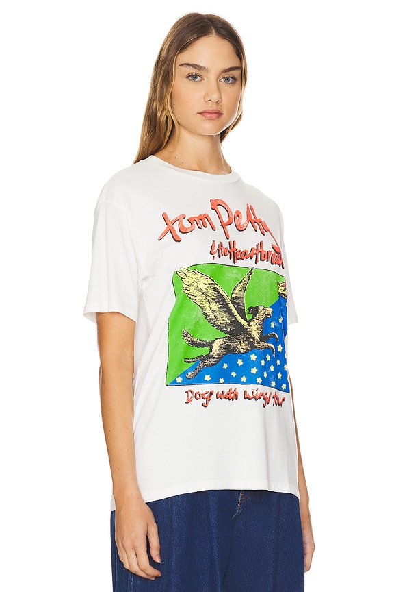view 2 of 4 ФУТБОЛКА TOM PETTY DOGS WITH WINGS WEEKEND in Vintage White