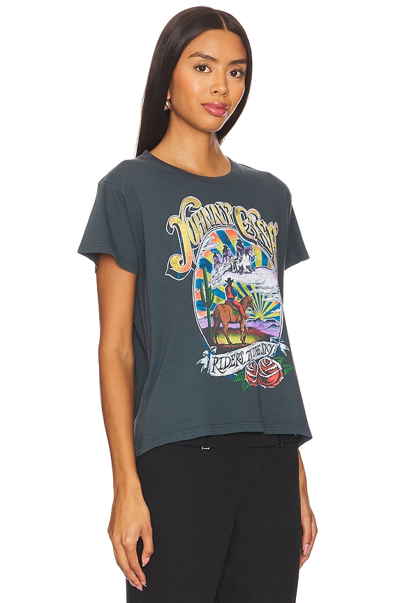 view 2 of 4 Johnny Cash Ghost Riders Solo Tee in Vintage Black
