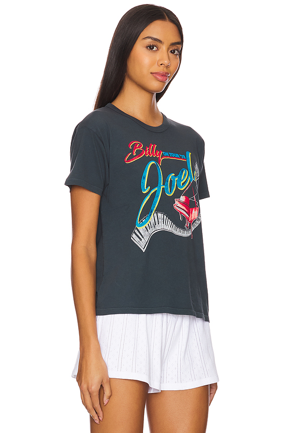 view 2 of 4 Billy Joel On Tour Ringer Tee Shirt in Vintage Black