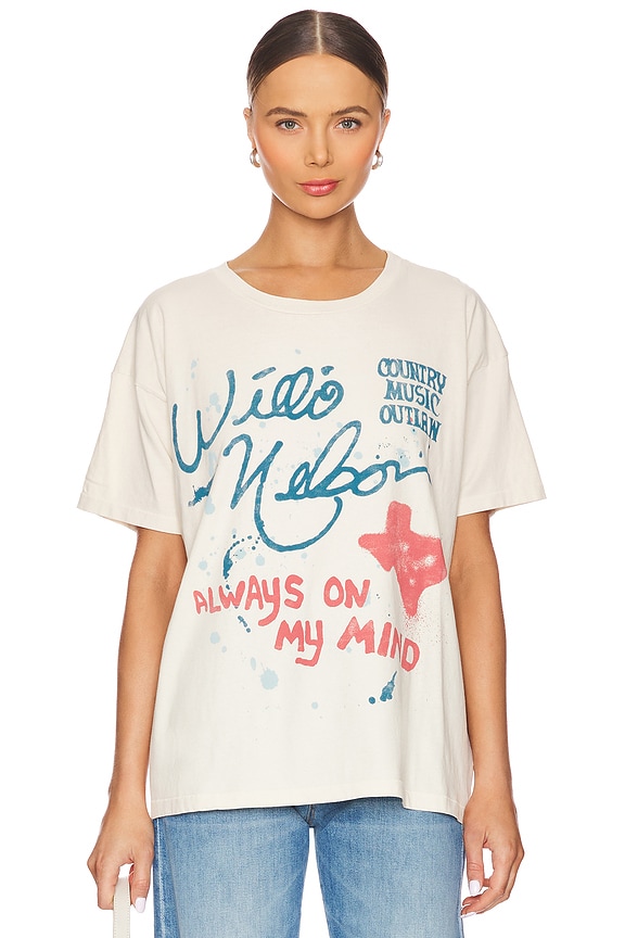 view 2 of 5 ФУТБОЛКА WILLIE NELSON ALWAYS ON MY MIND MERCH in Dirty White