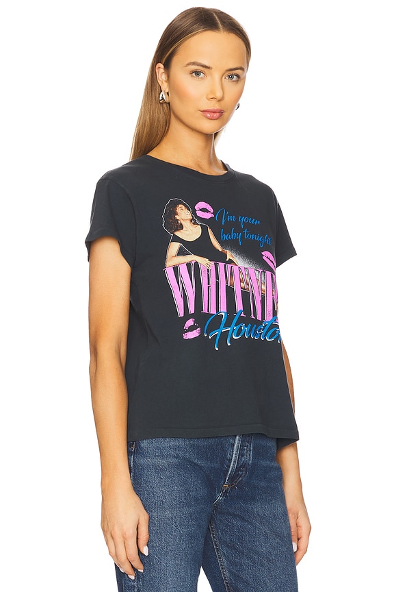 view 2 of 4 Whitney Houston Your Baby Tonight Tour Tee in Vintage Black