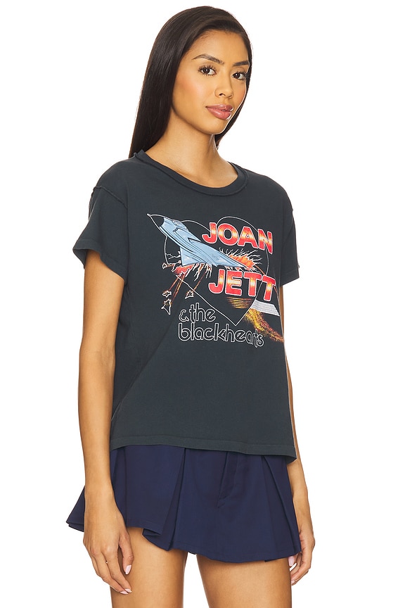 view 2 of 4 Joan Jett Fighter Reverse Girlfriend Tee in Vintage Black