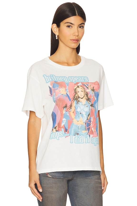 view 2 of 4 Britney Spears Oops I Did It Again Boyfriend Tee in Vintage White