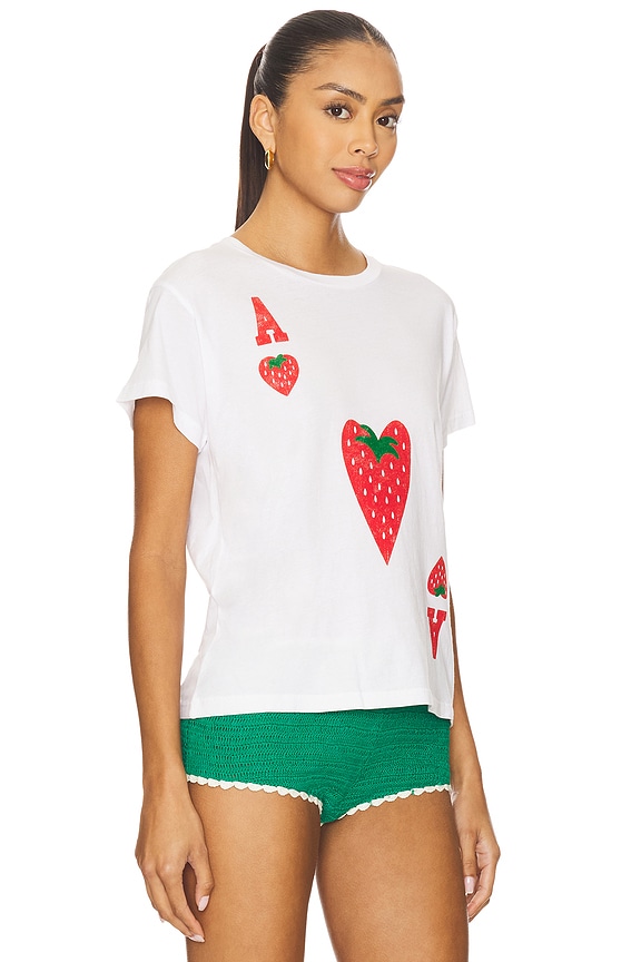 view 2 of 5 Ace Of Strawberries Solo Tee Shirt in Optic White