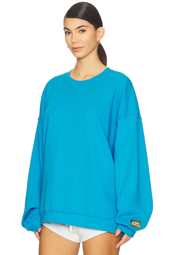 view 2 of 5 Unisex Oversized Crewneck in Tide