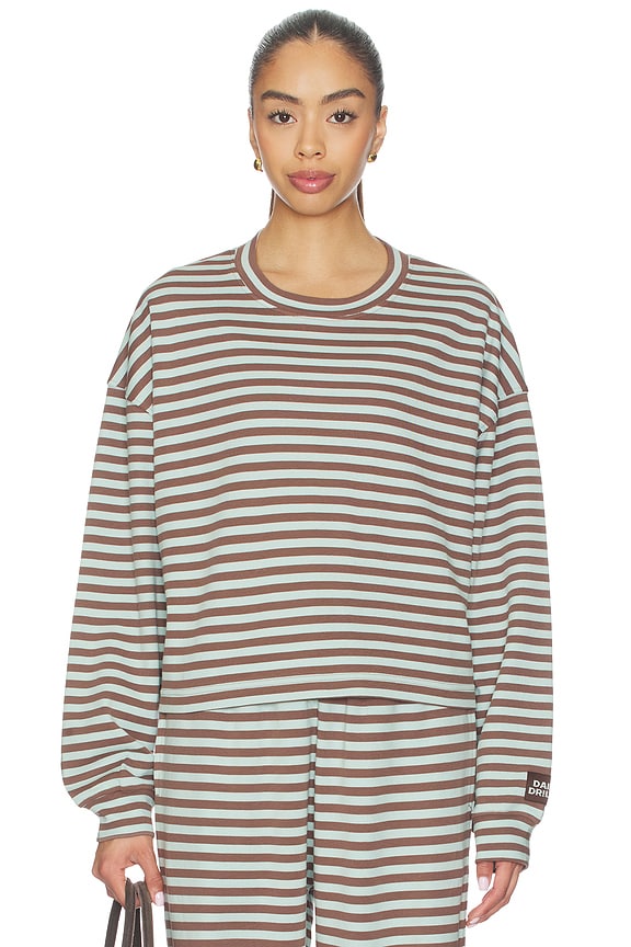 view 2 of 7 Striped Cotton Long Sleeve in Lake Day And Coco