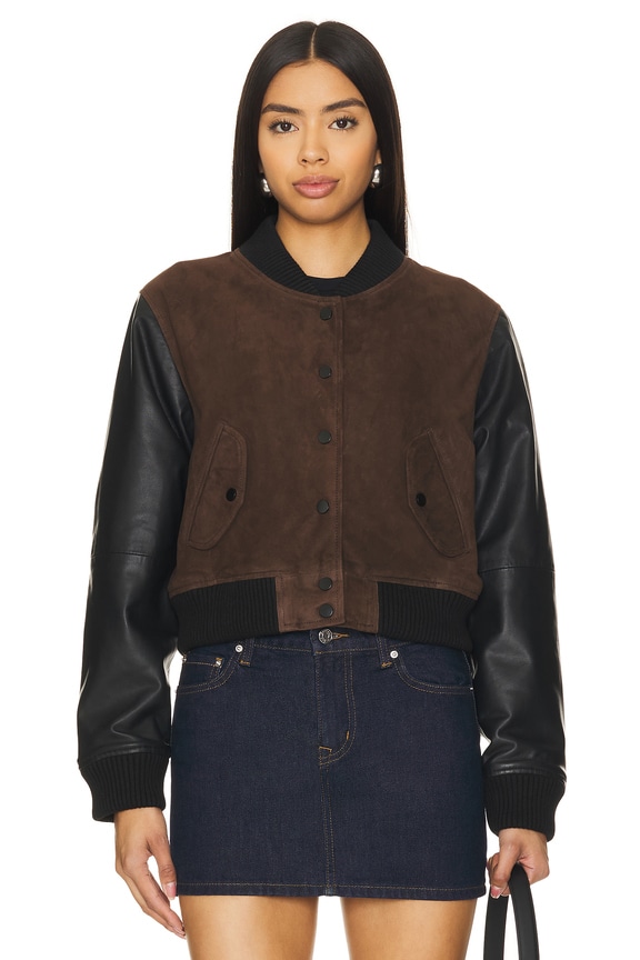 view 2 of 5 X Revolve Coach Jacket in Brown & Black