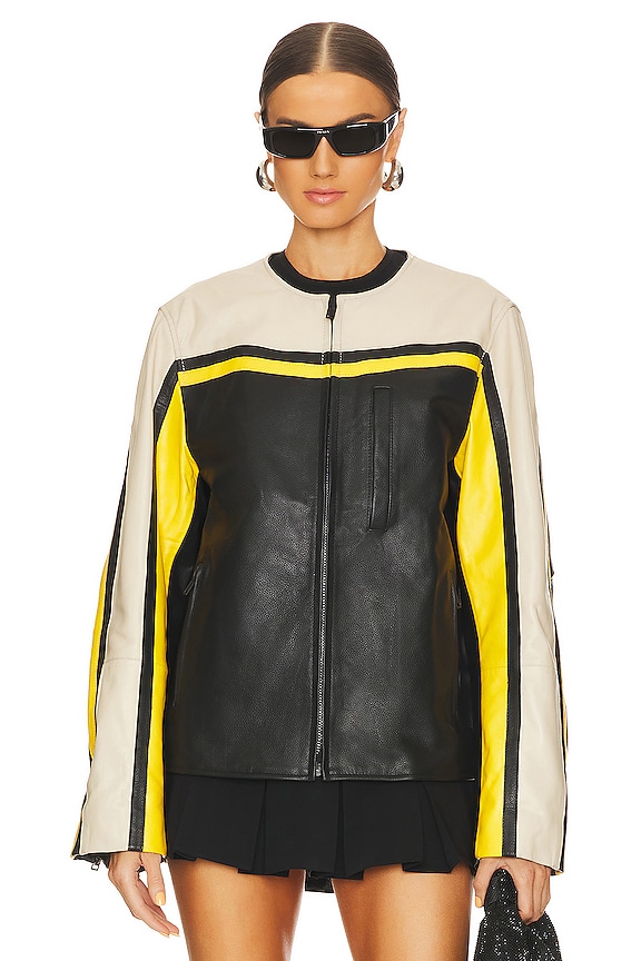 view 2 of 5 BLOUSON RACER in Black, White, & Yellow