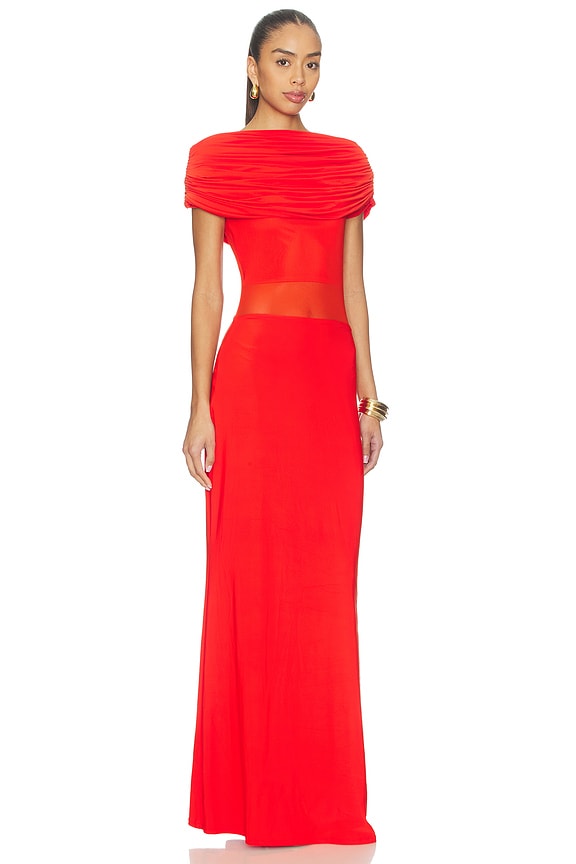 view 2 of 3 The Taylor Dress in Hibiscus