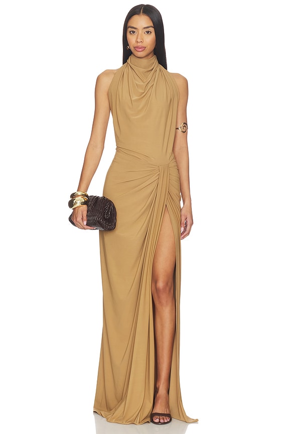 view 1 of 3 ROBE BEATRIX in Dark Beige