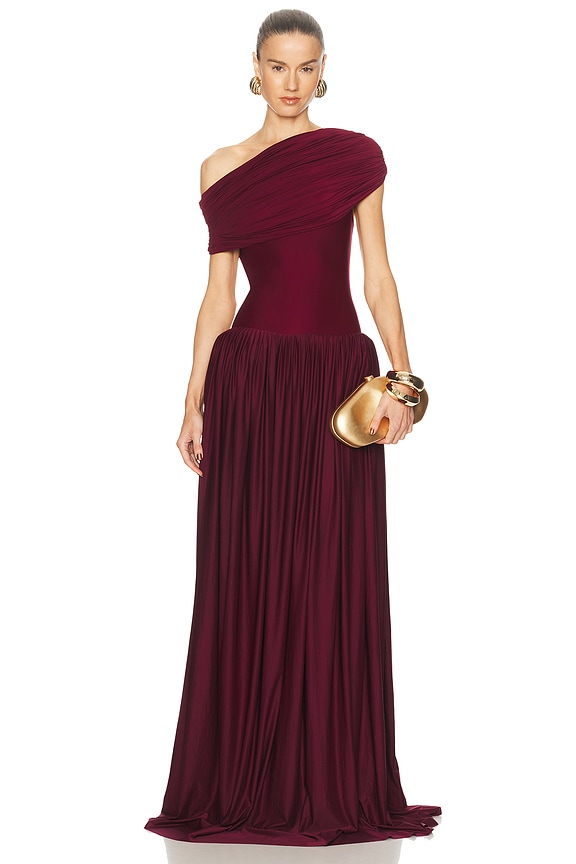 view 1 of 3 The Sabine Dress in Aubergine