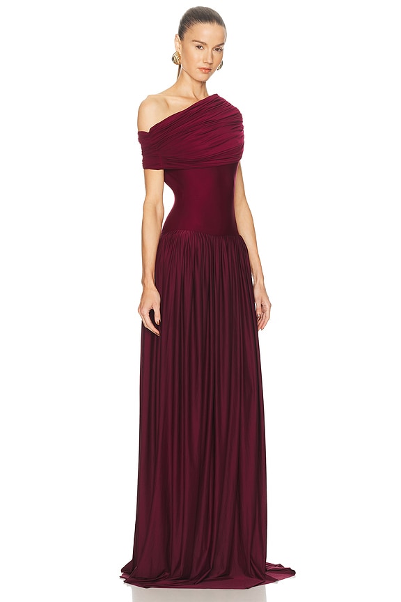 view 2 of 3 The Sabine Dress in Aubergine