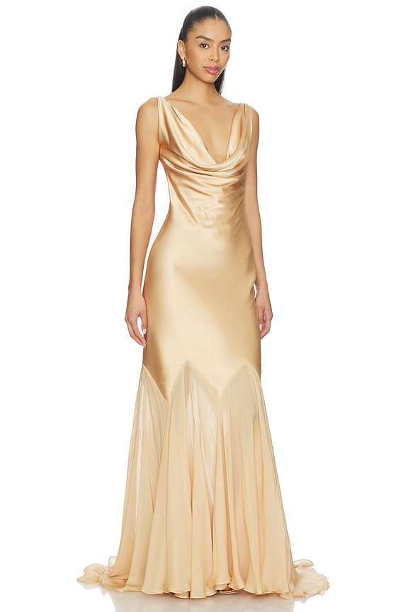 view 2 of 3 VESTIDO COLLEN in Gold