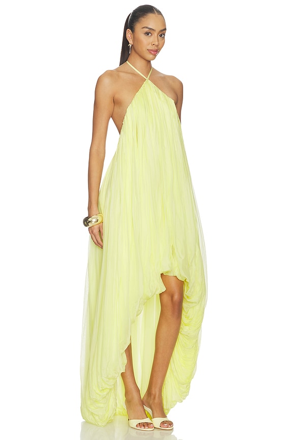 view 2 of 3 The Petunia Dress in Lemon Yellow