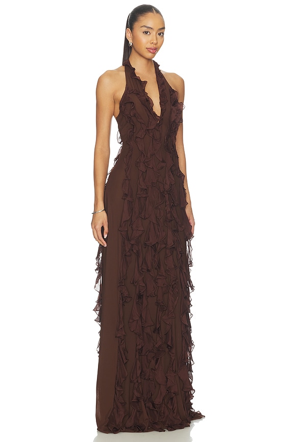 view 2 of 3 The Ela Dress in Espresso Brown