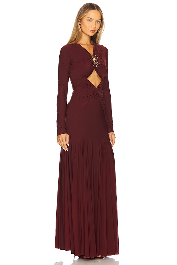 view 2 of 4 Chantal Dress in Burgundy