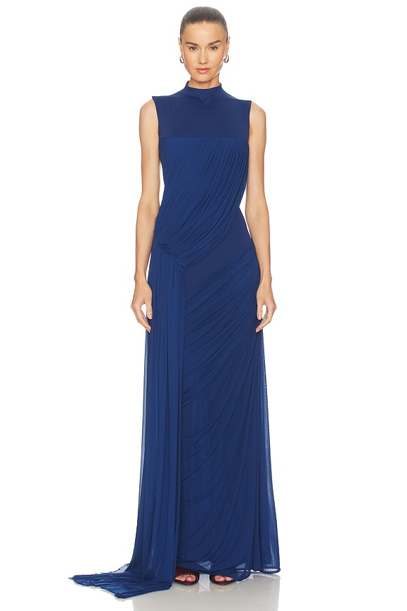 view 2 of 5 The Aether Dress in Cobalt Blue