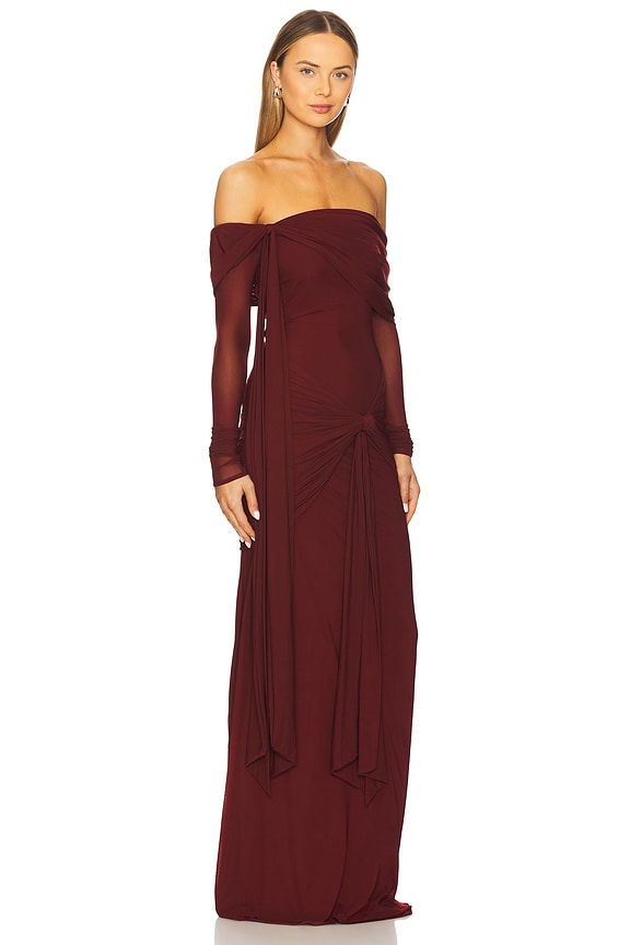 view 2 of 4 Heloise Dress in Burgundy