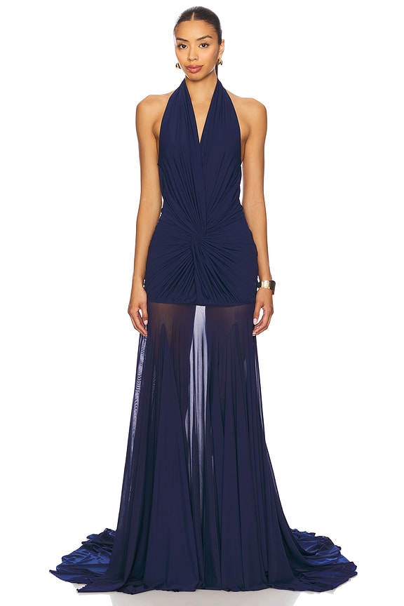 view 1 of 3 Chloe Gown in Navy Blue