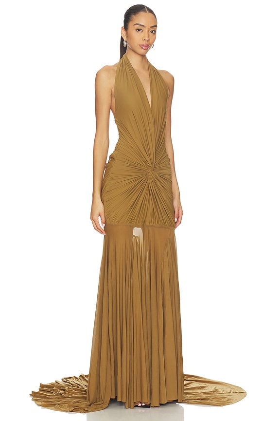 view 2 of 3 Chloe Dress in Sand Green