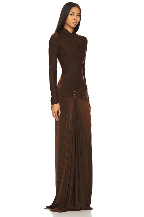 view 2 of 3 June Gown in Chocolate Brown