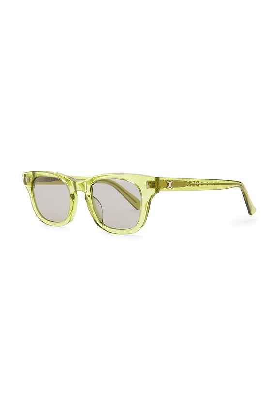 view 2 of 3 Earl Square Sunglasses in Crystal Green