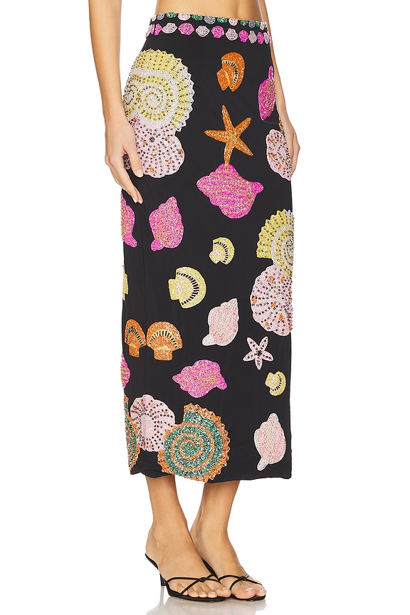 view 2 of 6 New York Hand Embellished Midi Skirt in Black