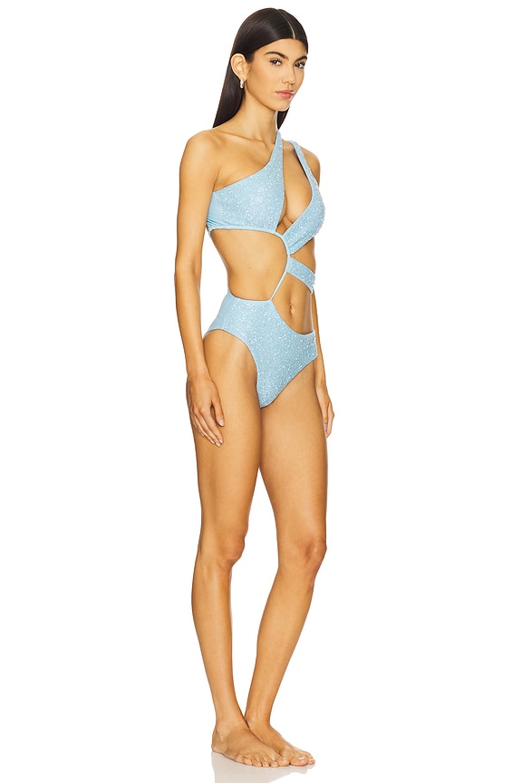 view 2 of 5 СЛИТНЫЙ КУПАЛЬНИК CAREY in Baby Blue