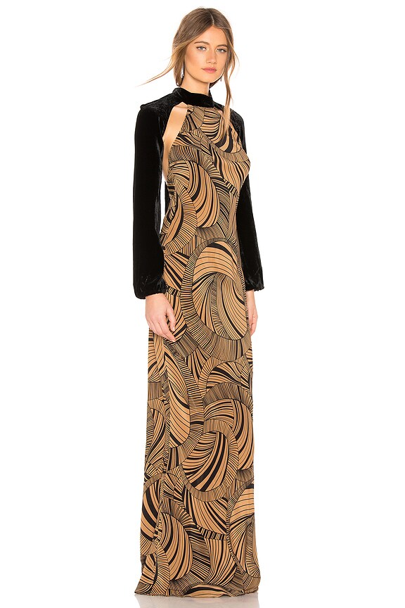 view 2 of 3 Ludo Gown in Dizzy Print