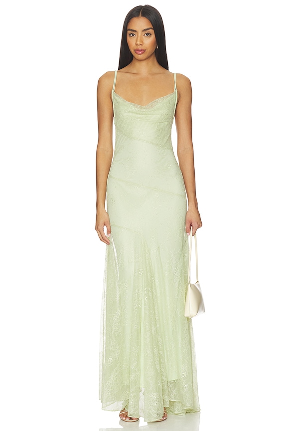 view 2 of 5 MAXIVESTIDO CALIMA in Mint Green