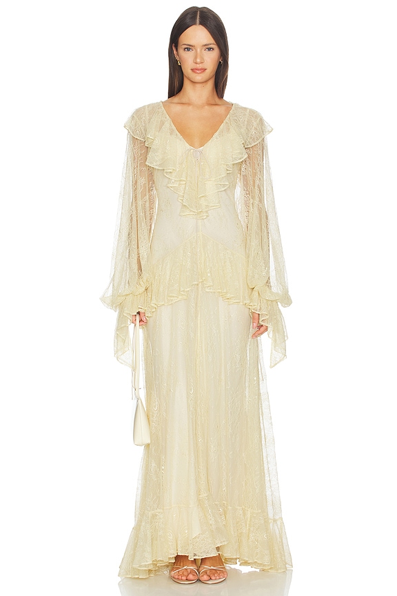 view 1 of 4 MAXIVESTIDO CLEMENTINA in Antique Yellow