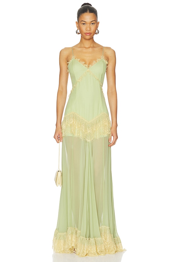 view 1 of 3 MAXIVESTIDO ESTELA in Mint Green