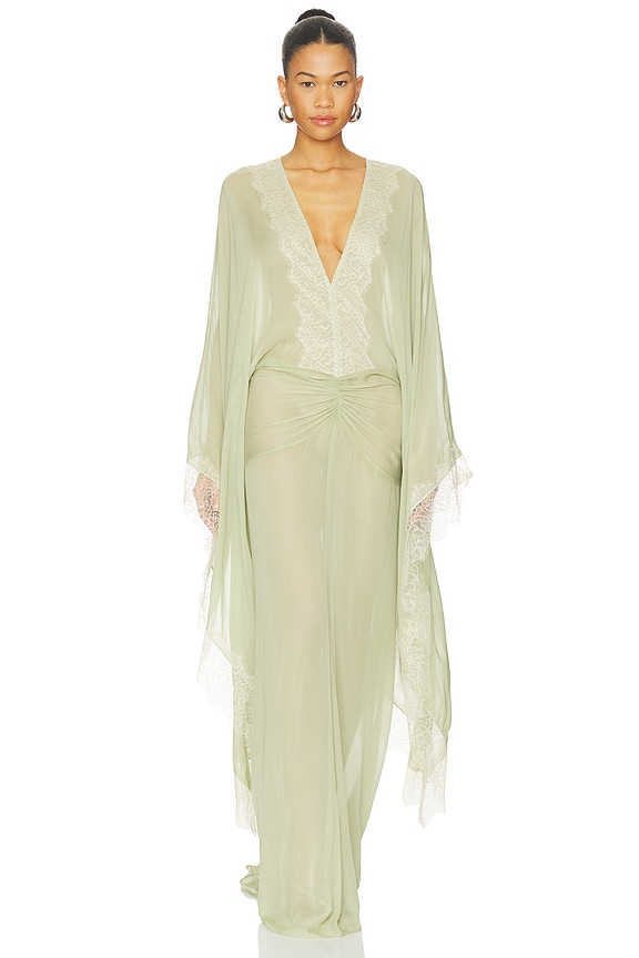 view 1 of 4 MAXIVESTIDO EVITA in Mint Green
