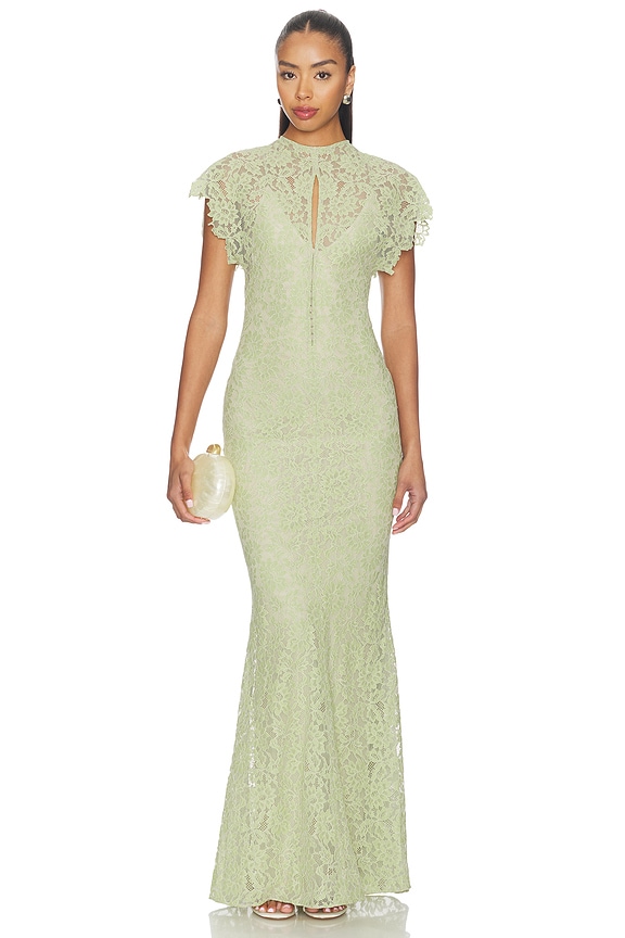 view 1 of 4 ROBE MAXI LAIA in Mint Green