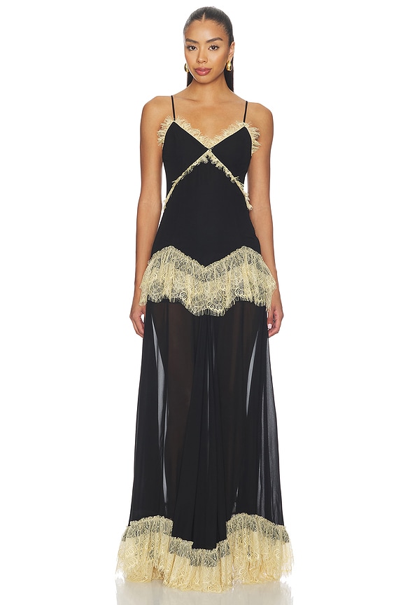 view 1 of 3 ROBE MAXI ESTELA in Black