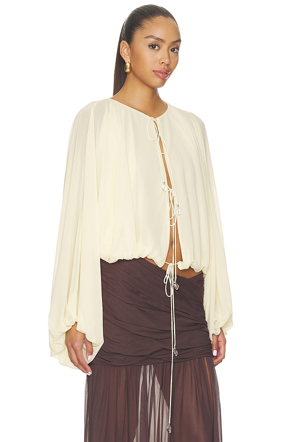 view 2 of 4 Misty Top in Bright Cream