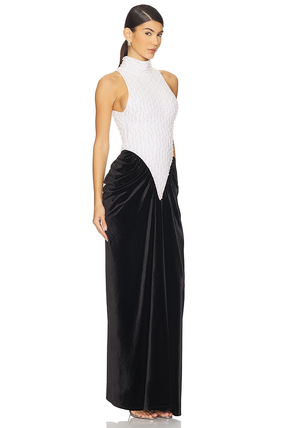 view 2 of 4 Hepburn Maxi Dress in Black & Ivory