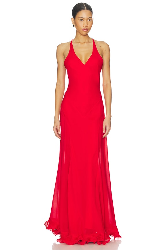 view 2 of 4 VESTIDO ESTELLE in Crimson