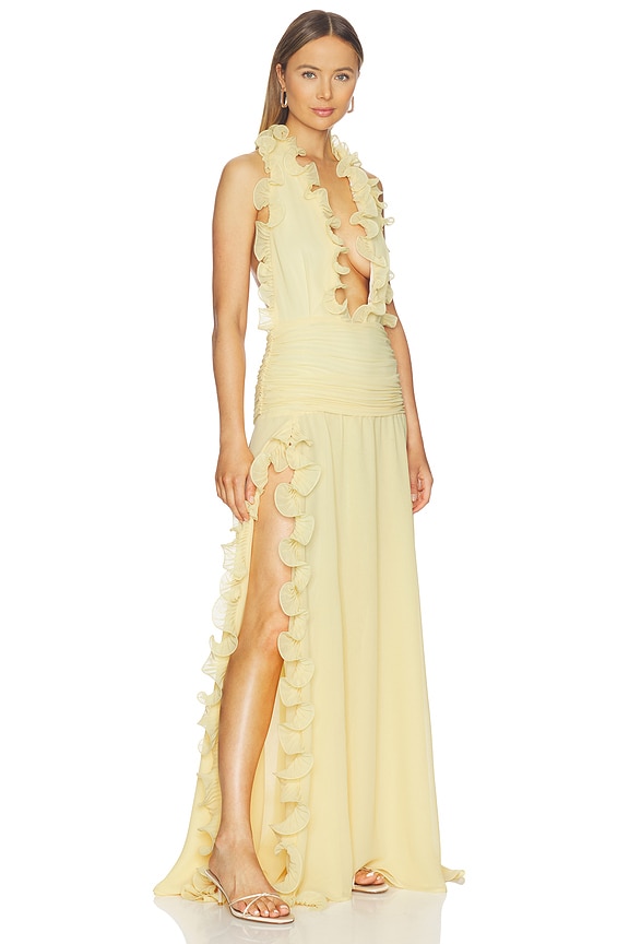 view 2 of 3 VESTIDO ARIELLA in Butter Yellow