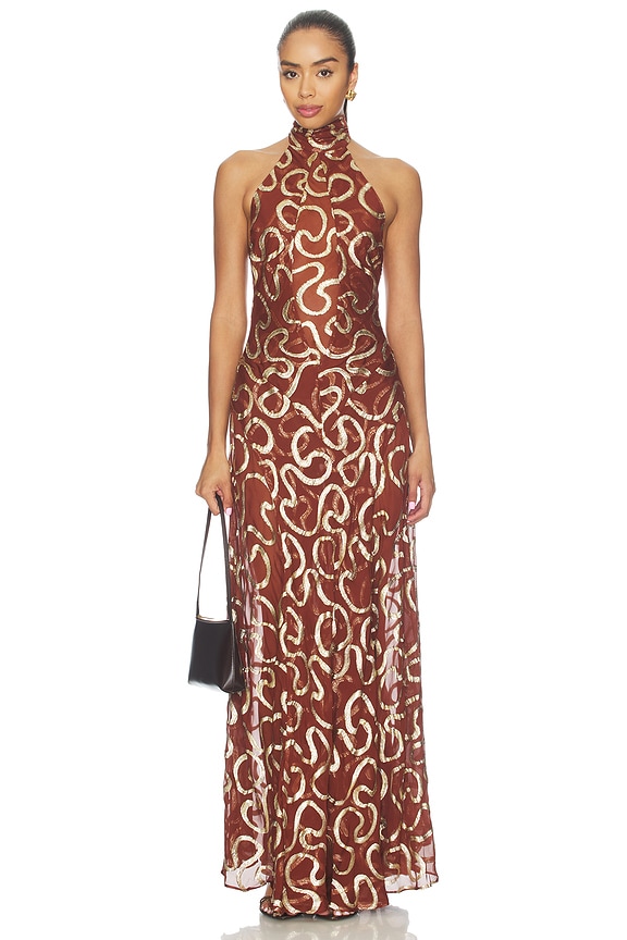 view 1 of 4 ROBE SAHARA in Brown Metallic