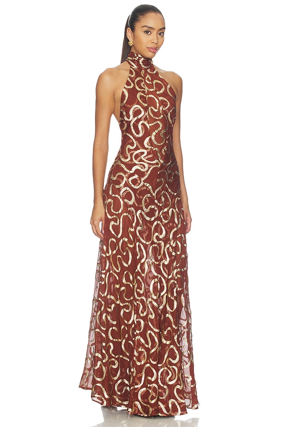 view 2 of 4 ROBE SAHARA in Brown Metallic