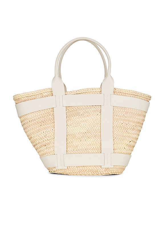 view 2 of 4 SAC SANTORINI in Natural Raffia & Off White Smooth