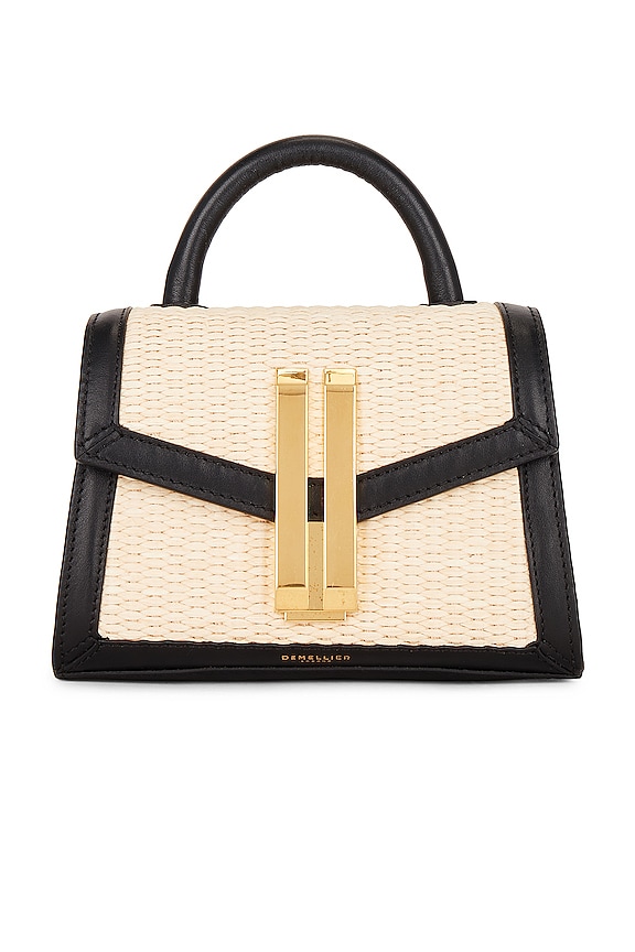 view 2 of 5 Nano Montreal in Natural Raffia & Black Smooth