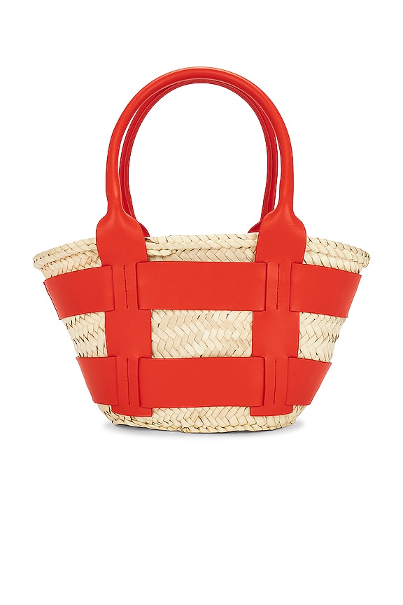 view 2 of 4 Mini Santorini Tote in Natural & Poppy