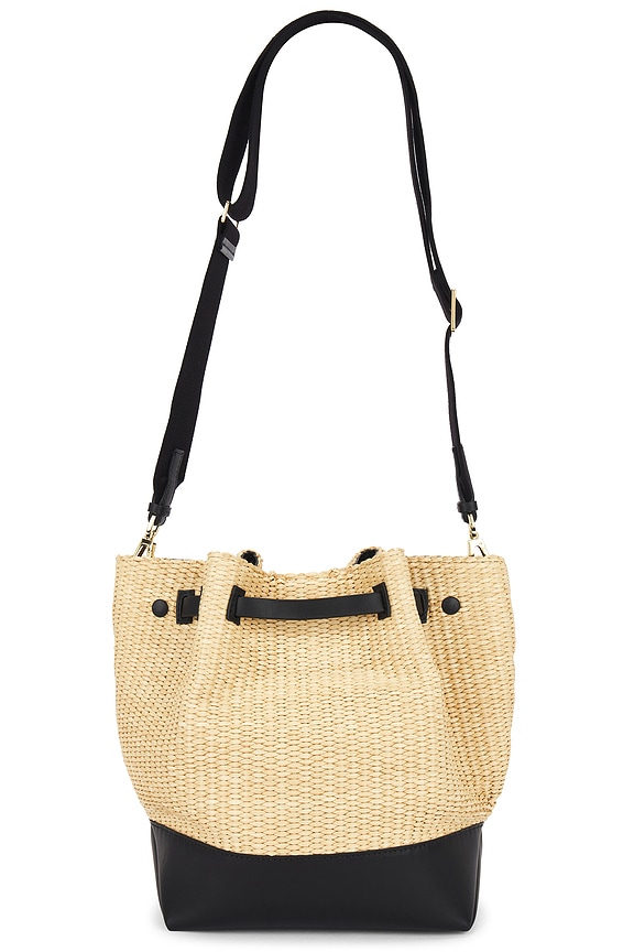 view 2 of 4 New York Bucket Bag in Warm Raffia & Black