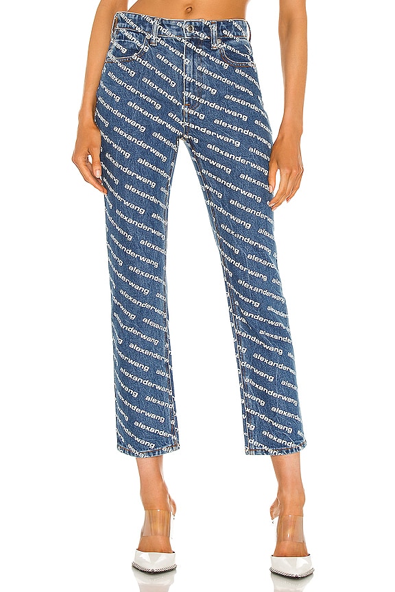 view 1 of 4 JEAN SLIM DROIT SLIM in Deep Blue & White