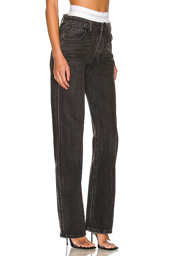 view 2 of 4 High Rise Straight Jean in Grey Aged