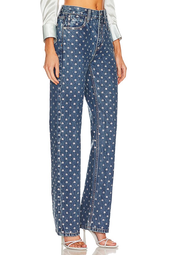 view 2 of 5 Crystal Mid Rise Relaxed Straight in Vintage Medium Indigo