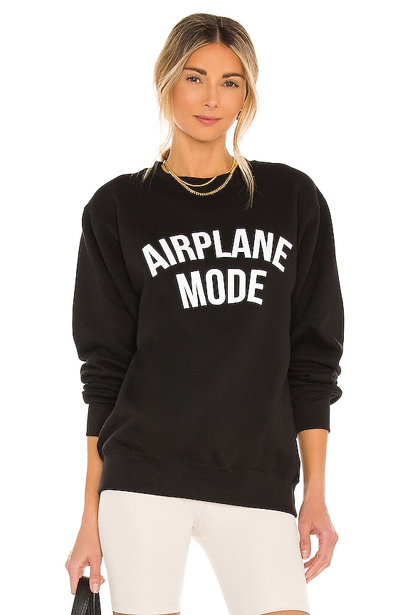 DEPARTURE Airplane Mode Sweatshirt in Black | REVOLVE